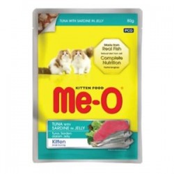 ME-O Jöle İçinde Pouch Ton Balık Sardalya Yavru Kedi Konservesi 80gr