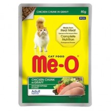ME-O Sos İçinde Pouch Parça Tavuk Etli Kedi Konservesi 80gr