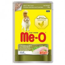 ME-O Tavuk Pirinç ve Yengeç Çubuklu Pouch Kedi Konservesi 80gr