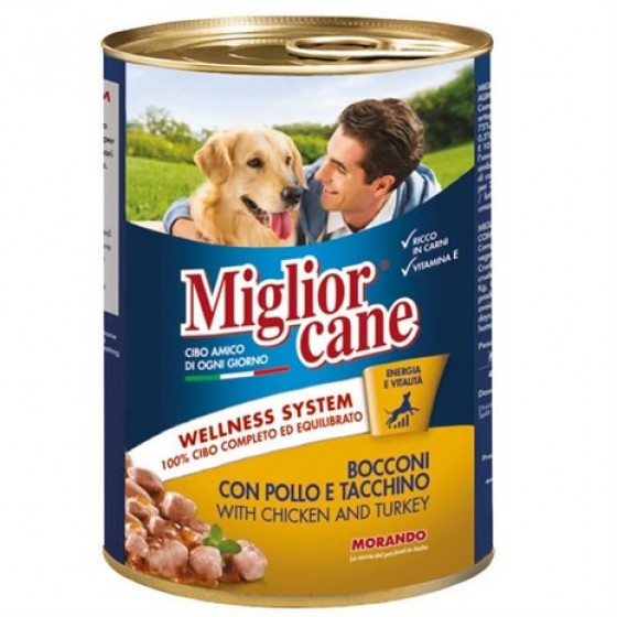 Miglior Cane Tavuklu Hindili Köpek Konserve Maması 405Gr