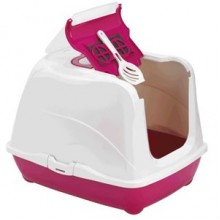 Moderna Flip Cat Filitreli Kapalı Kedi Tuvaleti Fuşya