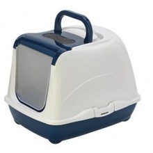 Moderna Flip Cat Filitreli Kapalı Kedi Tuvaleti Lacivert