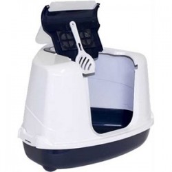 Moderna Flip Köşeli Filtreli Kapalı Kedi Tuvaleti Lacivert Moderna Flip Köşeli Filtreli Kapalı Kedi Tuvaleti Lacivert