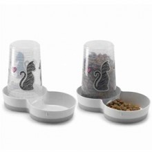 Moderna Friends Hazneli Kedi Mama ve Su Kabı Love 1,5 Lt Moderna Friends Hazneli Kedi Mama ve Su Kabı Love 1,5 Lt