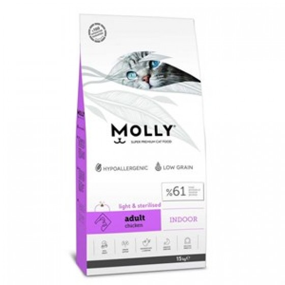 Molly Sterilised Tavuklu Kısırlaştırılmış Kedi Maması 15 kg