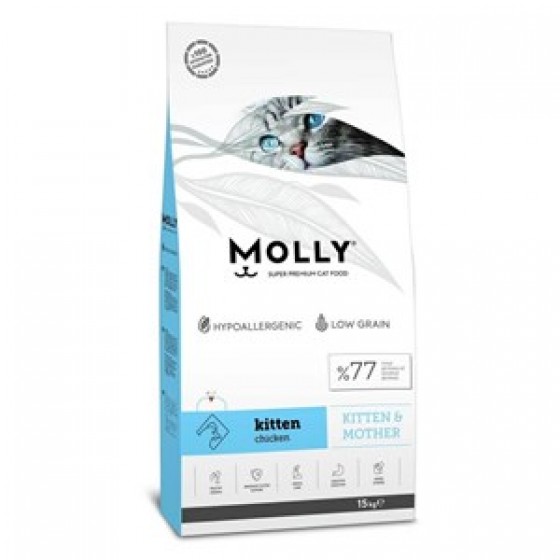 Molly Tavuklu Yavru ve Emziren Kedi Maması 2kg