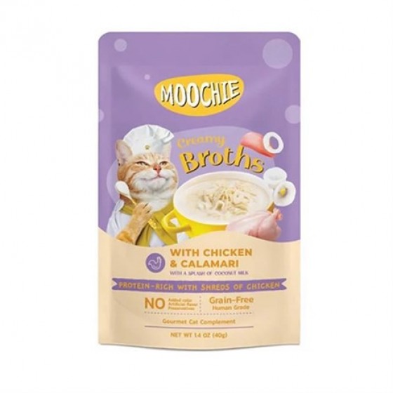 Moochie Çorba Kedi Ödülü Tavuk-Kalamar 40 Gr