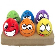 Multipet Sesli Renkli Yumurta Şeklinde Köpek Oyuncakları 10 Cm 1 ADET