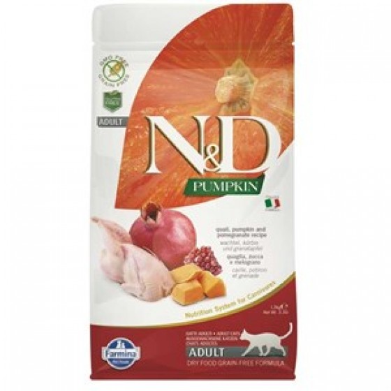 N&D Balkabaklı Bıldırcınlı Narlı Kedi Maması 1.5 Kg