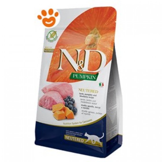 N&D Balkabaklı Kuzu Yaban Mersinli Kısırlaştırılmış Kedi Maması 1.5kg