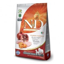 N&D Balkabaklı Tavuklu Medium Maxi Tahılsız Köpek Maması 12 Kg