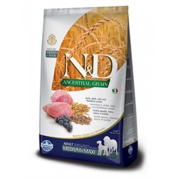 N&D Düşük Tahıllı Kuzulu Yaban Mersinli Yetişkin Köpek Maması 12 Kg