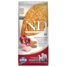 N&D Düşük Tahıllı Senior Tavuk ve Narlı Yaşlı Köpek Maması 12 Kg