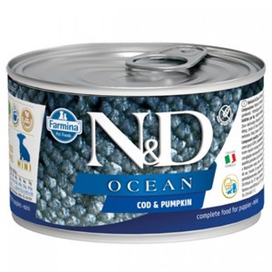 N&D Mini Ocean Morina Balıklı Köpek Konservesi 140 GR