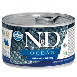 N&D Mini Ocean Ringa Balıklı Karidesli Köpek Konservesi 140 GR N&D Mini Ocean Ringa Balıklı Karidesli Köpek Konservesi 140 GR