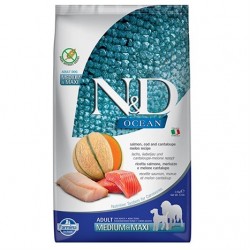 N&D Ocean Balıklı & Kavunlu Tahılsız Yetişkin Köpek Maması 2.5Kg