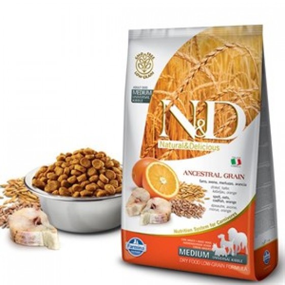 N&D Ocean Düşük Tahıllı Balık-Portakallı Yetişkin Köpek Maması 2.5Kg