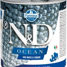 N&D Ocean Levrek ve Mürekkep Balıklı Köpek Konservesi 285 GR