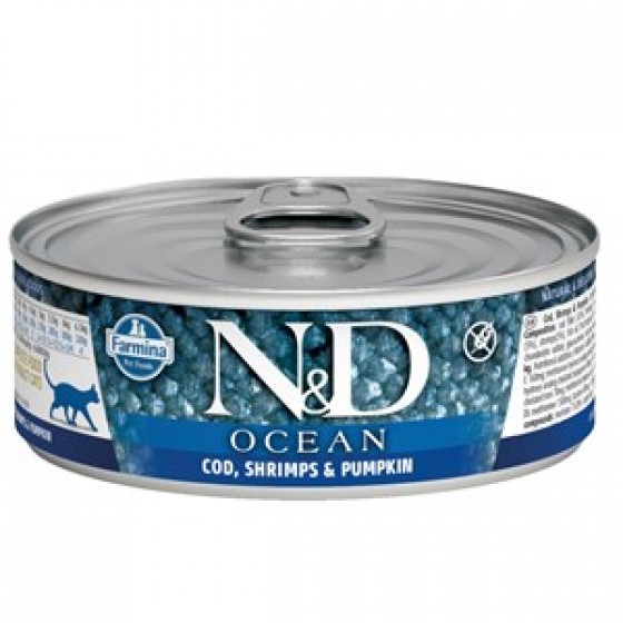 N&D Ocean Balkabaklı Balıklı Karidesli Yavru Kedi Konservesi 70 Gr