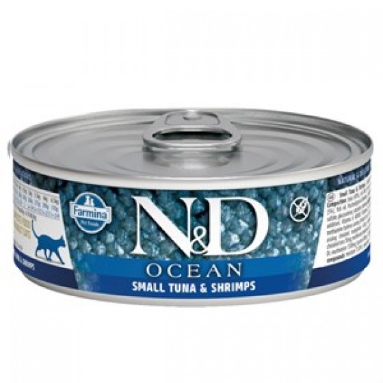 N&D Ocean Ton Balıklı Karidesli Kedi Konservesi 70 Gr