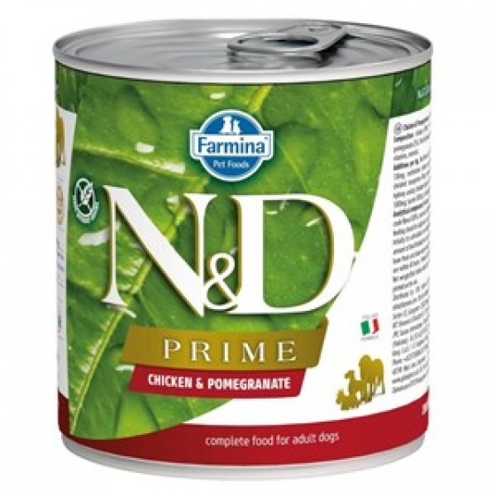 N&D Prime Tavuk Ve Narlı Köpek Konserve Maması 285 GR