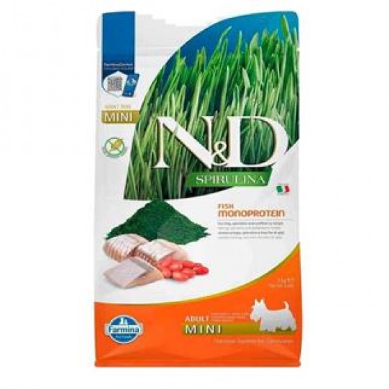 N&D Spirulina Ringa Balıklı Küçük Irk Tahılsız Köpek Maması 2kg