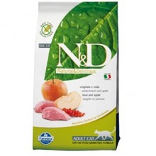 N&D Tahılsız Yaban Domuzu Ve Elmalı Tahılsız Kedi Maması 5 Kg