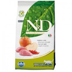 N&D Tahılsız Yaban Domuzu Ve Elmalı Tahılsız Kedi Maması 5 Kg N&D Tahılsız Yaban Domuzu Ve Elmalı Tahılsız Kedi Maması 5 Kg