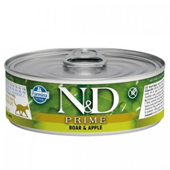 N&D Prime Yaban Domuzlu Elmalı Kedi Konservesi 70 Gr