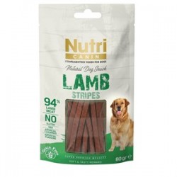 Nutri Canin Tahılsız Kuzulu Şeritler Köpek Ödül Maması 80gr Nutri Canin Tahılsız Kuzulu Şeritler Köpek Ödül Maması 80gr