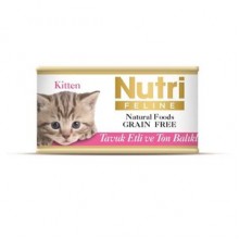 Nutri Feline Kitten Tavuklu Ton Balıklı Yavru Konservesi 85 Gr