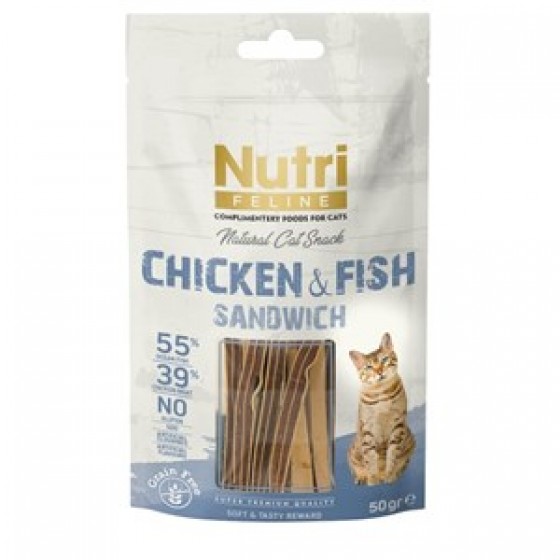 Nutri Feline Tahılsız Tavuklu Kedi Ödül Maması 50gr