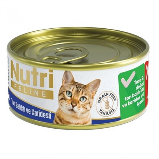 Nutri Feline Ton Balıklı Karidesli Kedi Konservesi 85 Gr