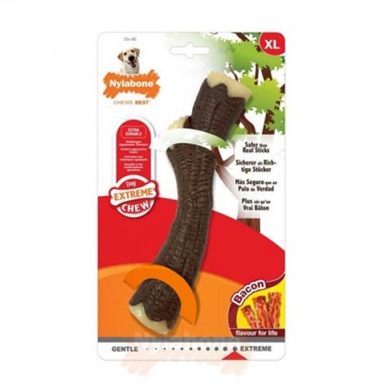 Nylabone Domuz Pastırması Aromalı Köpek Çiğneme Çubuğu XL