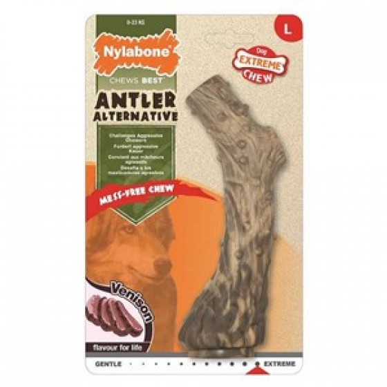 Nylabone Extreme Geyik Eti Aromalı Boynuz Çiğneme Kemiği LARGE