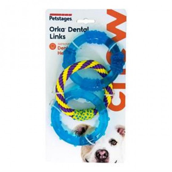 ORKA Dental Links Kauçuk ve İpli Köpek Oyuncağı