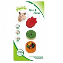 Pawise Ahşap & Lif Yenebilir Kemirgen Oyuncağı No 1