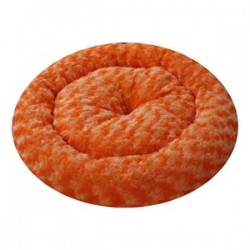 Peluş Yuvarlak Kedi Köpek Yatağı Turuncu 50x50 Peluş Yuvarlak Kedi Köpek Yatağı Turuncu 50x50
