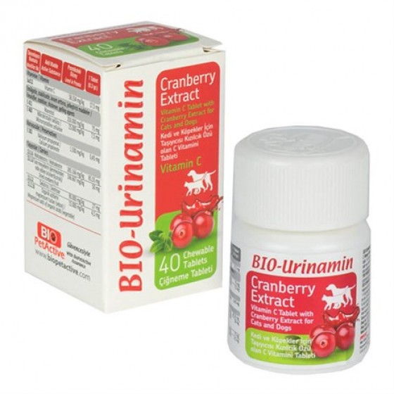 Pet Active Bio Urinamin Kızılcık Özli C Vitamini 40 Tablet