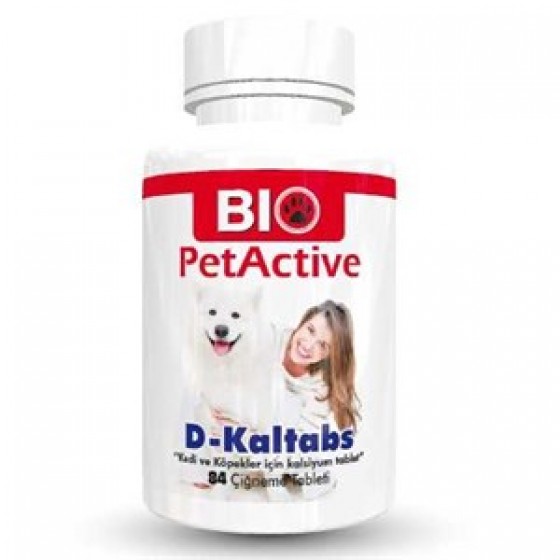 Pet Active D-Kaltabs 84 Tab Kedi ve Köpek Kalsiyum Tableti