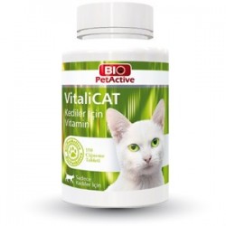 Pet Active Vitalicat Yavru ve Yetişkin Kedi vitamini 150 Tablet 75Gr Pet Active Vitalicat Yavru ve Yetişkin Kedi vitamini 150 Tablet 75Gr