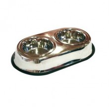 Pet Corn İkili Çelik Mama Kabı 2x150 Ml