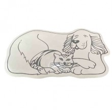 Pet Corn Kedi ve Köpek Desenli Mama Kabı Servisi 27x44 cm