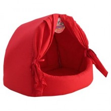 Pet Pretty Perdeli Kedi Yuvası - Kırmızı