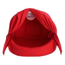 Pet Pretty Perdeli Kedi Yuvası - Kırmızı