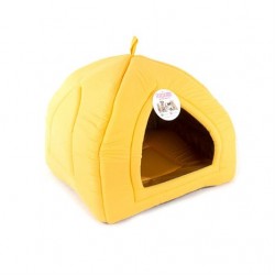 Pet Pretty Piramit Kedi Yatağı Sarı 43x43cm Pet Pretty Piramit Kedi Yatağı Sarı 43x43cm
