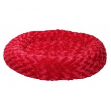 Peluş Yuvarlak Kedi Ve Köpek Yatağı 50x50 Kırmızı