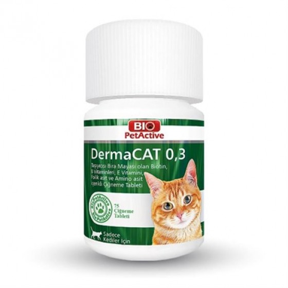 PetActive Derma Cat Sarımsaklı Maya Çiğneme Tableti 0,3