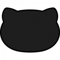 PetCorn Elekli Kedili Tuvalet Önü Paspası Siyah