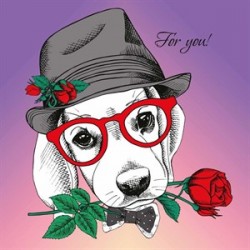 Petdesign Aşık Köpek Mousepad ve Nihale 20x20 cm Petdesign Aşık Köpek Mousepad ve Nihale 20x20 cm